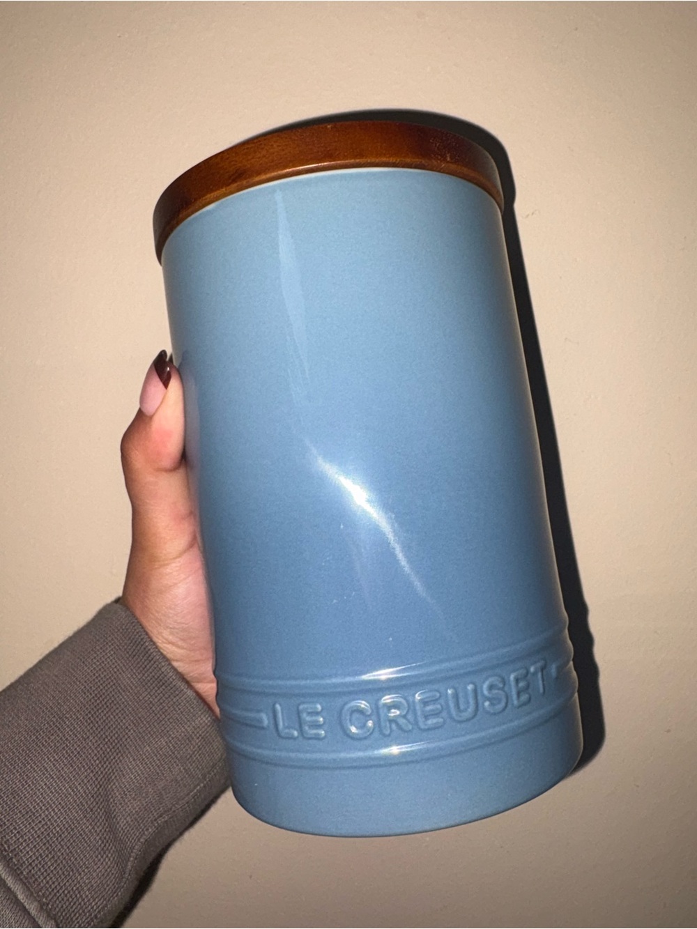 Le Creuset Canister w/ wood lid in chambray